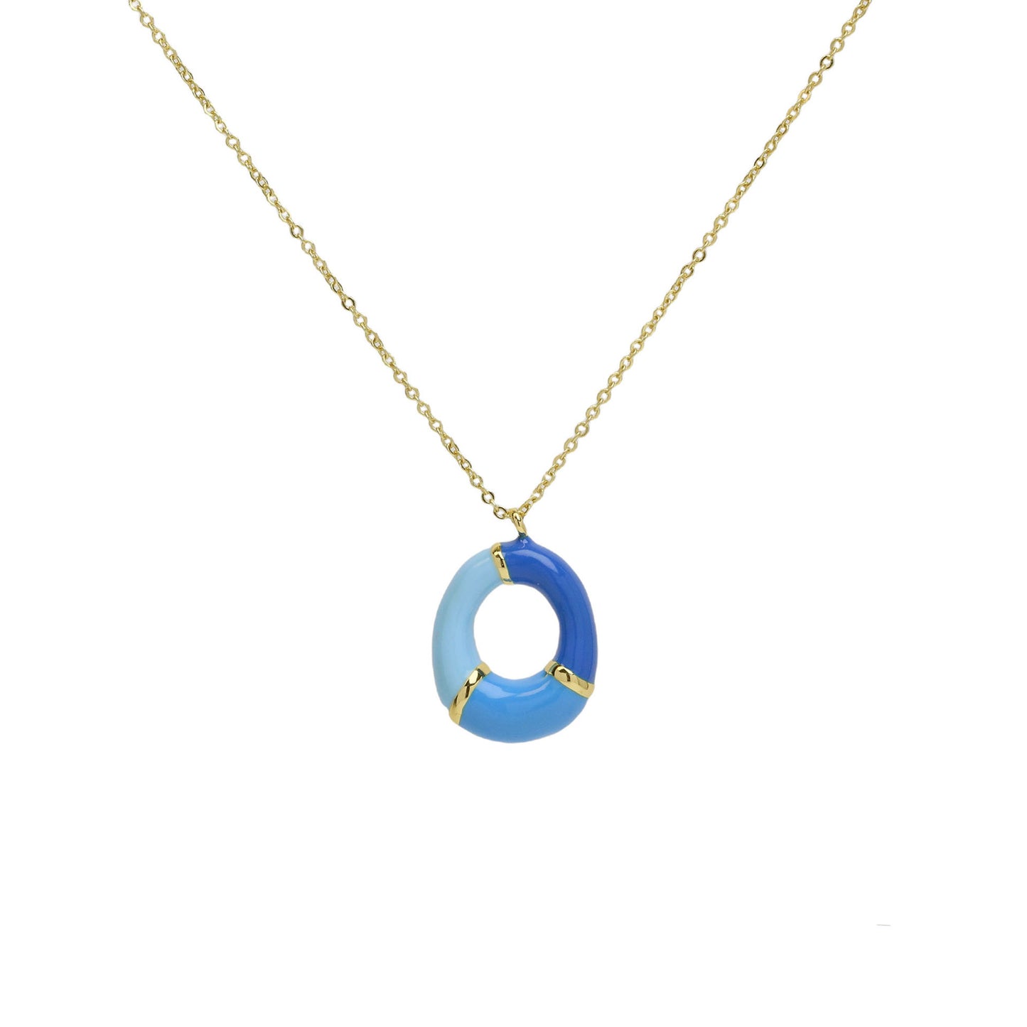 Flag Village Brass Epoxy Capsule 26 Letter Necklace For Women Initial Alphabet Pendant Necklace Fashion Link Chain Jewelry Gifts