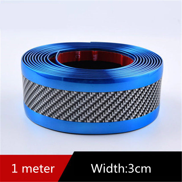 Flag Village outdoor Car Carbon Fiber Pattern Door Sill Decorative Protective Sticker