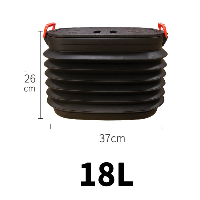 Flag Village outdoor Retractable Car Garbage Can Dustbin Organizer Storage Fishing Bucket