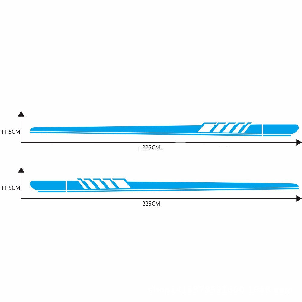 Flag Village Side skirt stripe side car sticker decoration 225 X 11.5 CM