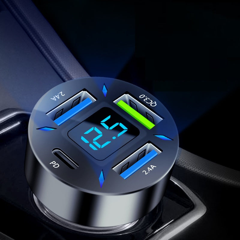 Flag Village Four-port Car Charger 4 Port USB Car Charger 7000MA