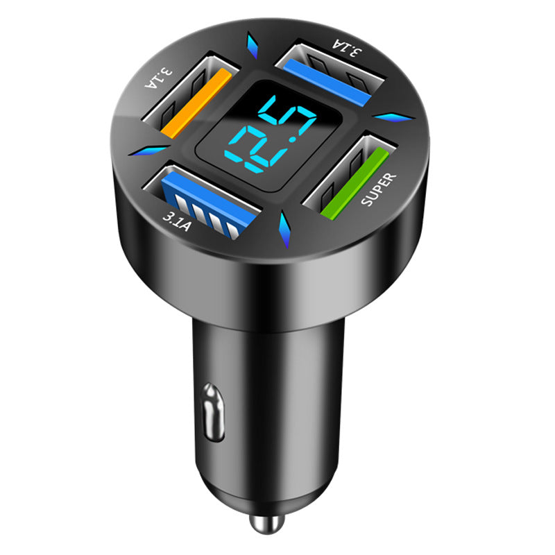 Flag Village Four-port Car Charger 4 Port USB Car Charger 7000MA