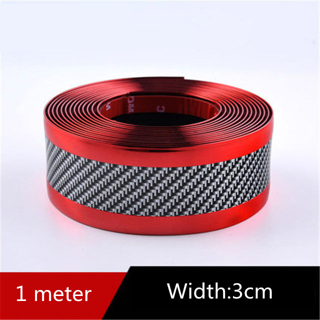Flag Village outdoor Car Carbon Fiber Pattern Door Sill Decorative Protective Sticker