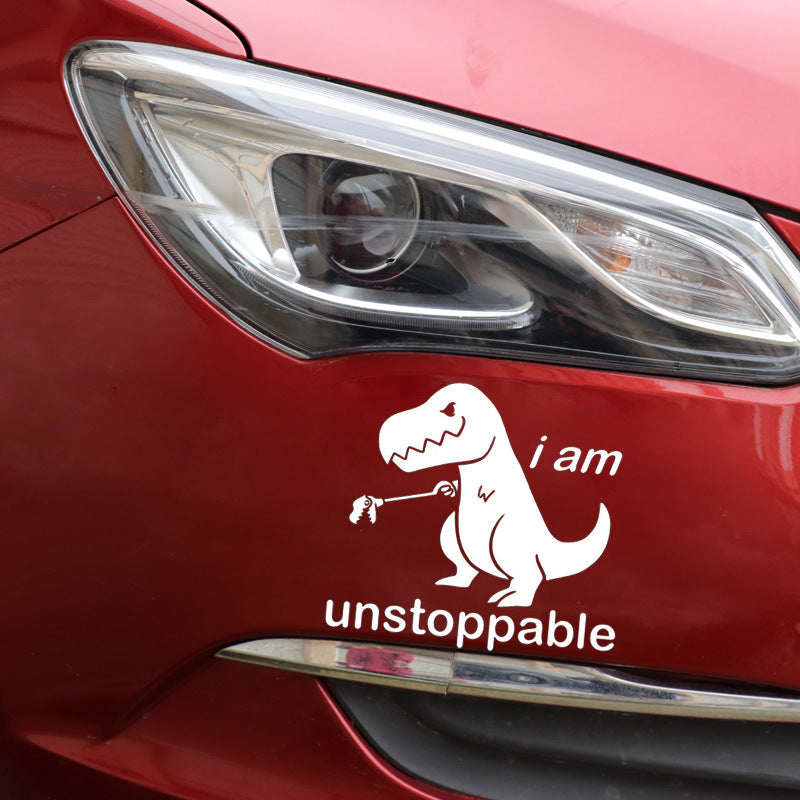 Flag Village Cute Cartoon Dinosaur Car Sticker 15CM