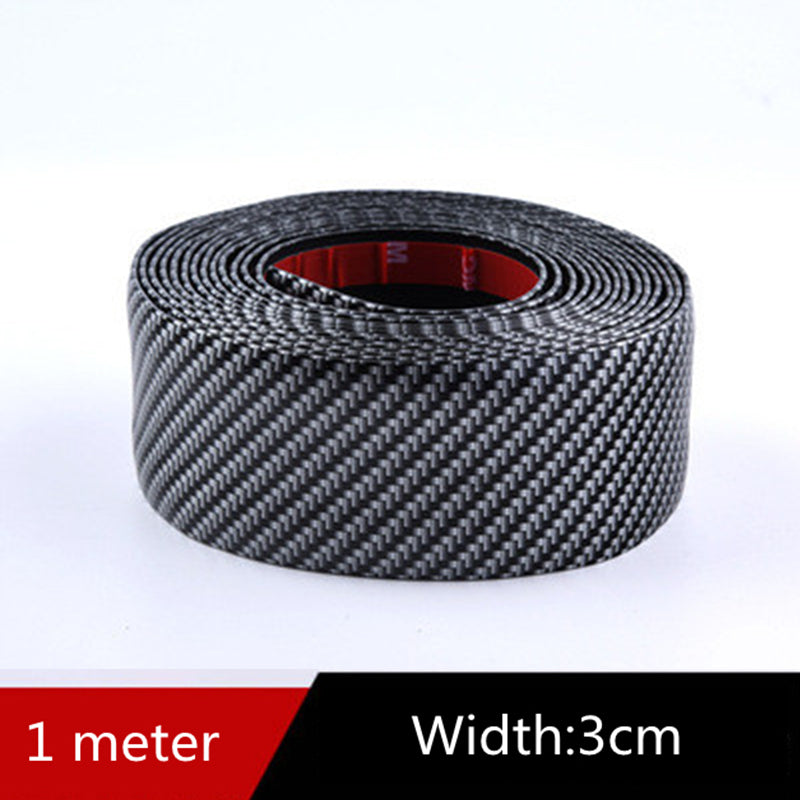 Flag Village outdoor Car Carbon Fiber Pattern Door Sill Decorative Protective Sticker