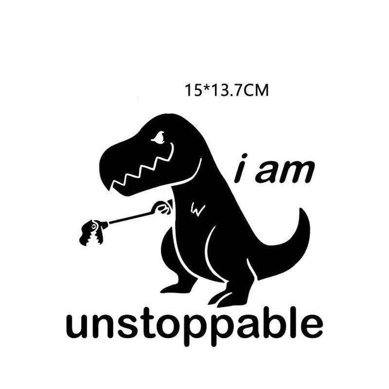 Flag Village Cute Cartoon Dinosaur Car Sticker 15CM