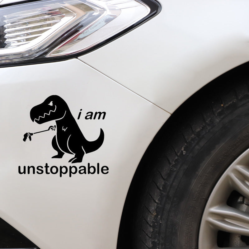 Flag Village Cute Cartoon Dinosaur Car Sticker 15CM