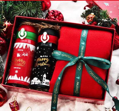 Flag Village Christmas Female Thermos Cup Gift Box Set Birthday