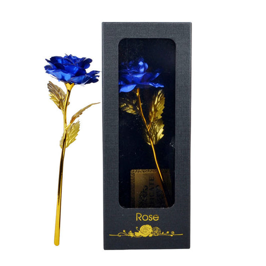 Flag Village Gold Foil Rose Flower Window Gift Box For Valentine's Day