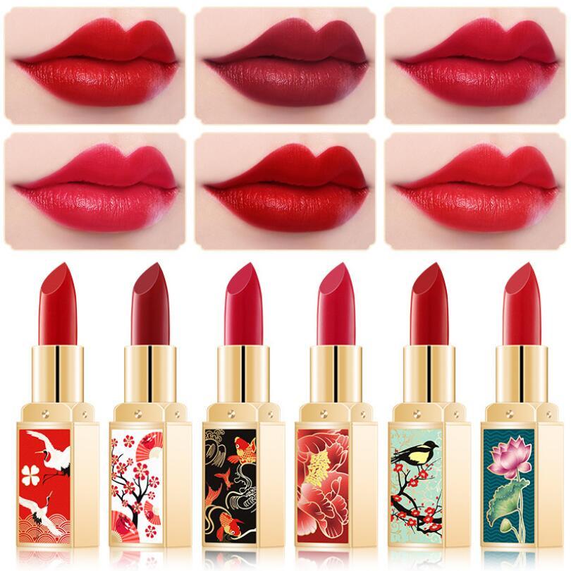 Flag Village Chinese Style Lipstick Gift Set Box Lasting Moisturizing Nourishing