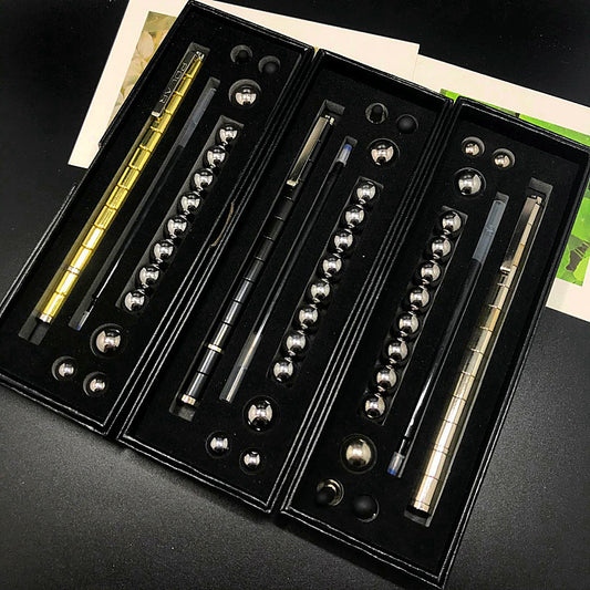 Flag Village Stress Reducer Relief Toys Gift Box Funny Black Golden Kits Fidget Magnetic Polar Pen With Stylus Ball Pen