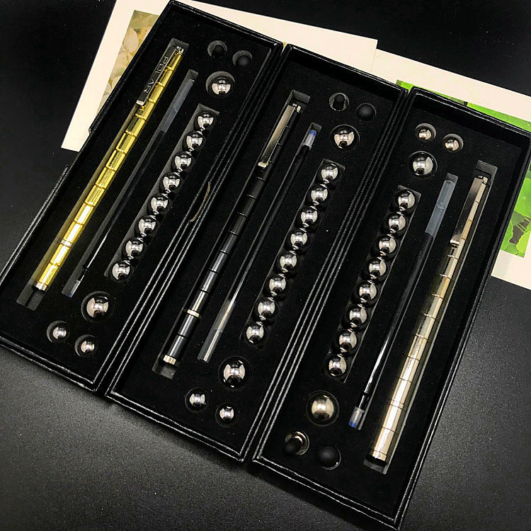 Flag Village Stress Reducer Relief Toys Gift Box Funny Black Golden Kits Fidget Magnetic Polar Pen With Stylus Ball Pen