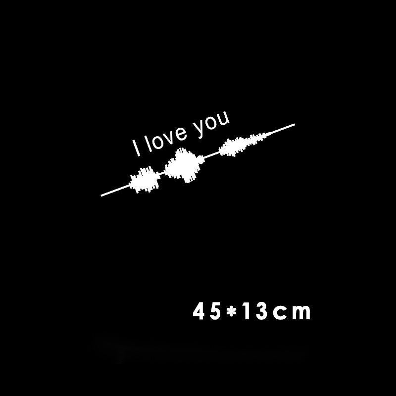 Flag Village Auto Tools Car Electrocardiogram Creative Sound Wave Chart Car Sticker