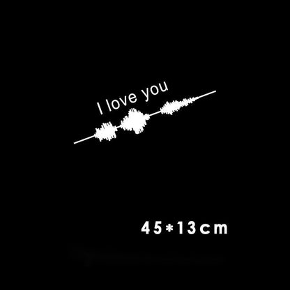 Flag Village Auto Tools Car Electrocardiogram Creative Sound Wave Chart Car Sticker