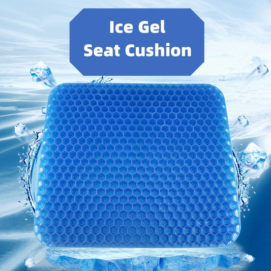 Flag Village Auto Tools Summer Gel Seat Cushion Breathable Honeycomb Design For Pressure Relief Back Tailbone Pain For Home And Car