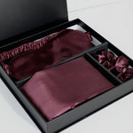 Flag Village Bright Version Silk Pillowcase Eye Mask Hair Ring Three-piece Set 22 M Gift Box Set