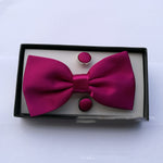 Flag Village Pocket Square Cufflinks Set Men's Bow Gift Box
