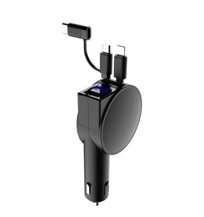 Flag Village Auto Tools Two Wire Retractable 60 Fast Charging Car Charger
