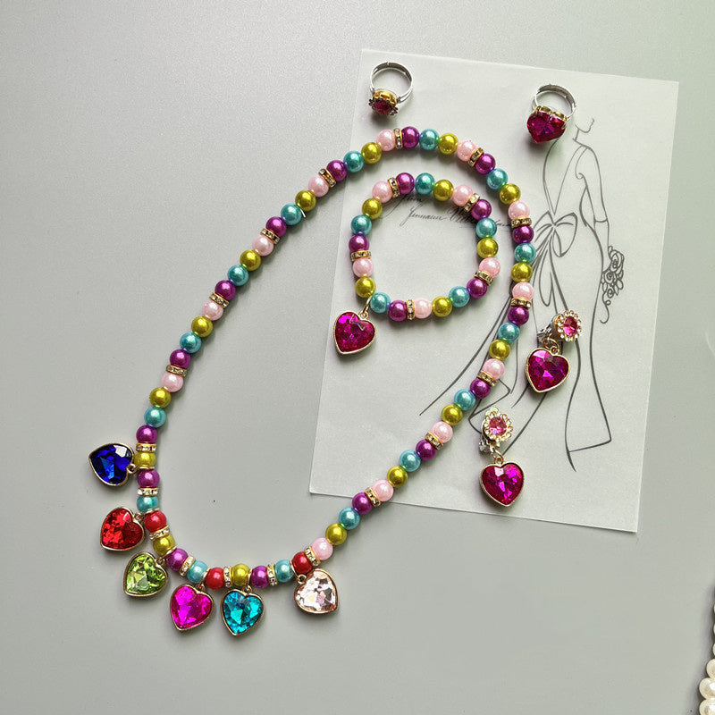 Flag Village Girls' Jewelry Gift Box Necklace Set