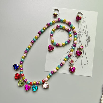 Flag Village Girls' Jewelry Gift Box Necklace Set