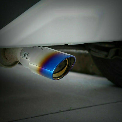 Flag Village Auto Tools Car Exhaust Pipe Tip Rear Tail Throat Muffler Stainless Steel Round Accessories