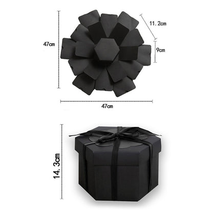 Flag Village Hexagon Explosion Box Photo Album Surprise Gift