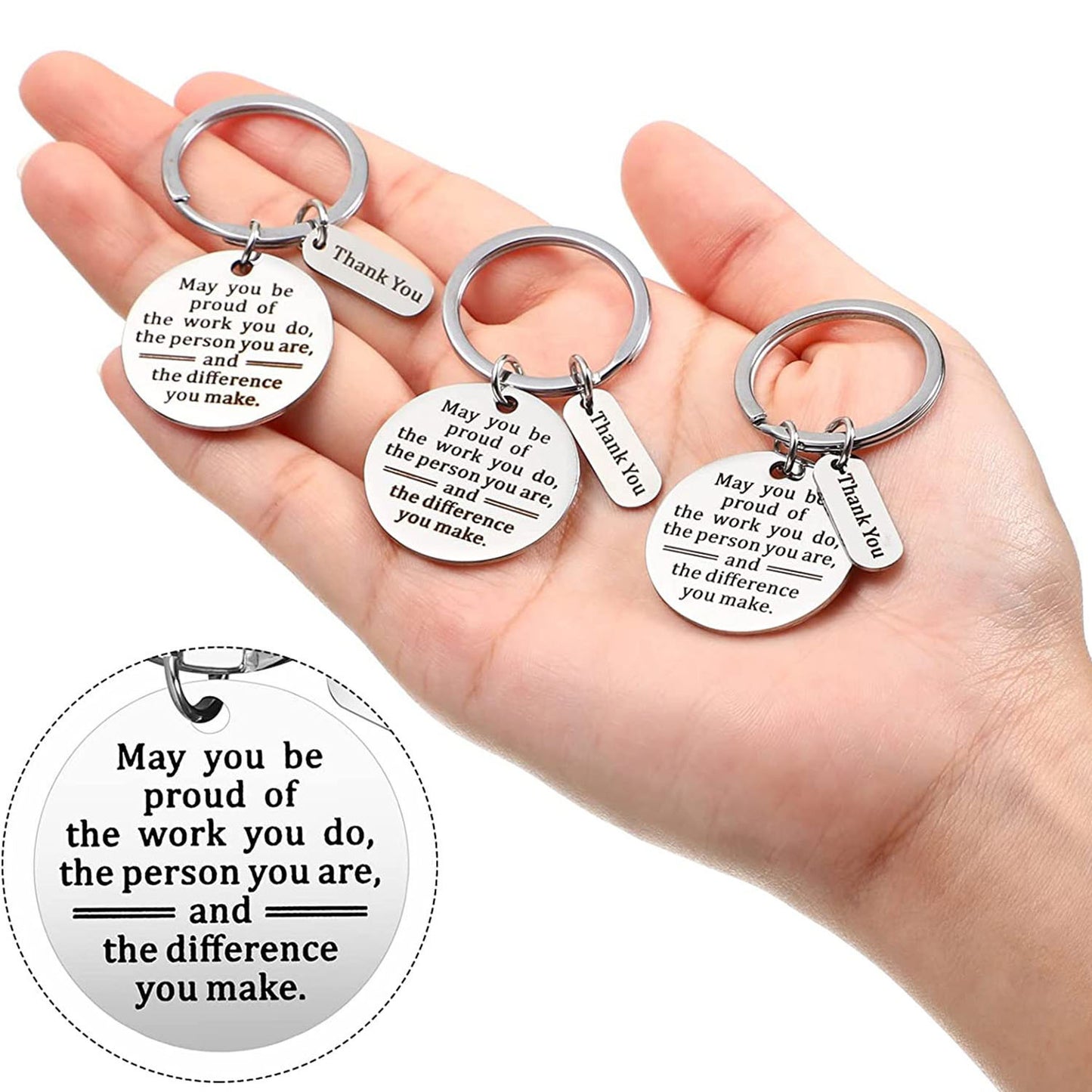 Flag Village Stainless Steel Key Ring Encourage And Thank Colleagues For Their Friendship Gifts