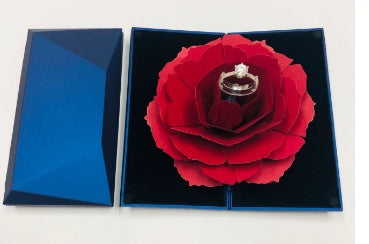 Flag Village Rotating Tanabata Valentine's Knot Proposal Ring Box Gift Packaging Box