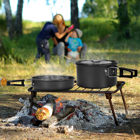 Flag Village Camping Cooker Outdoor Teapot Combination Picnic Pot Set