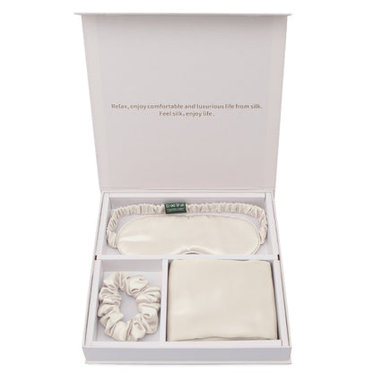 Flag Village Silk Eye Mask Pillowcase Head Flower Gift Box