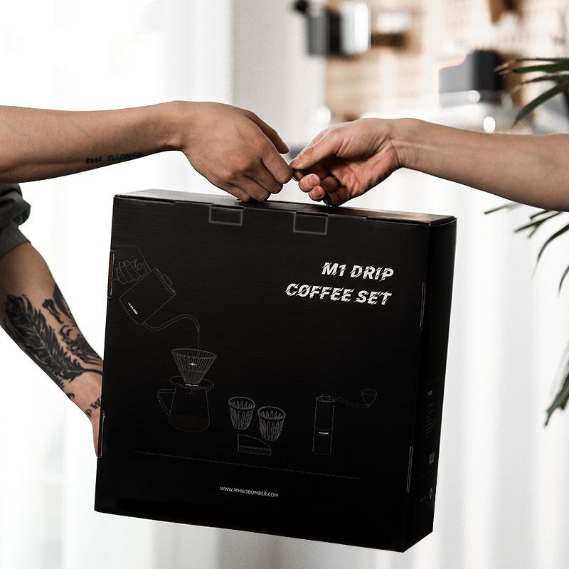 Flag Village Bomber Hand Brewed Coffee Pot Set Gift Box