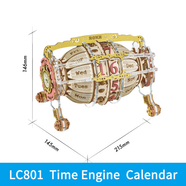 Flag Village Robotime ROKR Zodiac Wall Clock 3D Wooden Puzzle Model Assembly Toys Gifts for Children Kids Teens LC601 Support Dropshipping