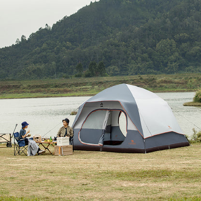 Flag Village Outdoor Tent Quick Build Glass Pole Waterproof Shading Large Space Rain Camping Travel Tent