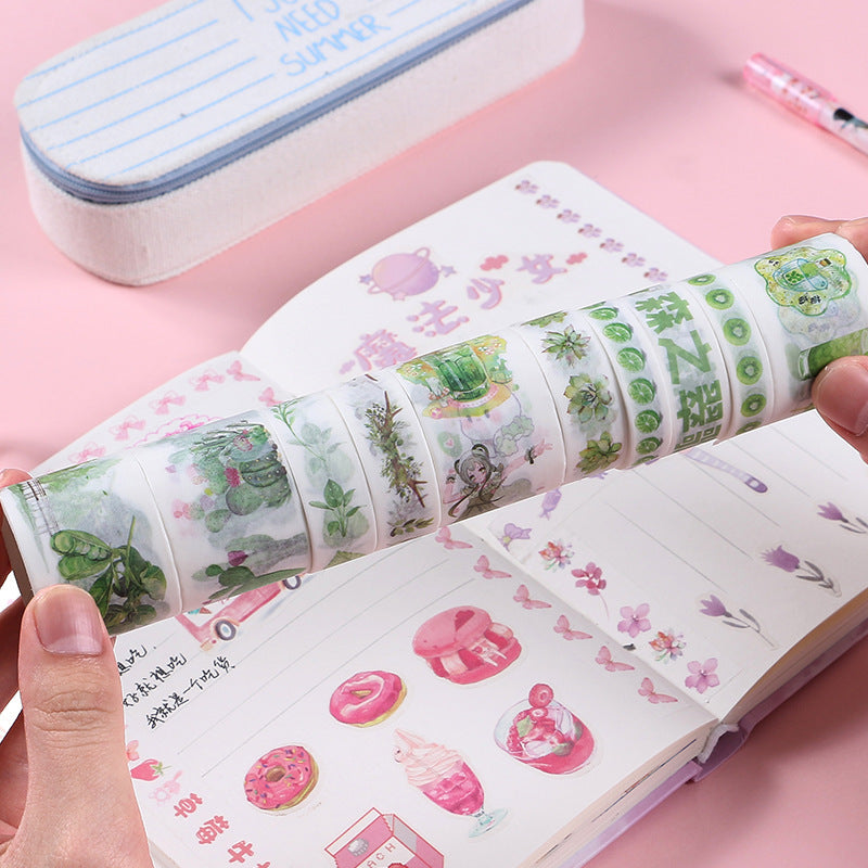 Flag Village Japanese Paper Gift Box Set Student Sticker Tape Combination Cute Girl Heart Exquisite Stationery Set