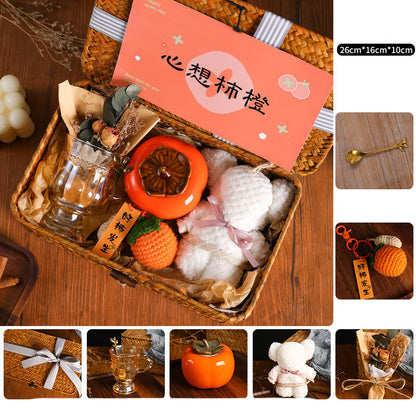 Flag Village Creative Persimmon Light Luxury Gift Box Set