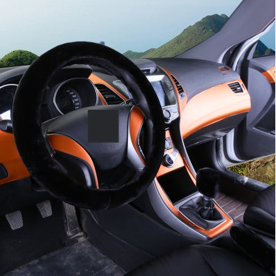 Flag Village Auto Tools Winter Wool Car Cover Plush Steering Wheel Cover
