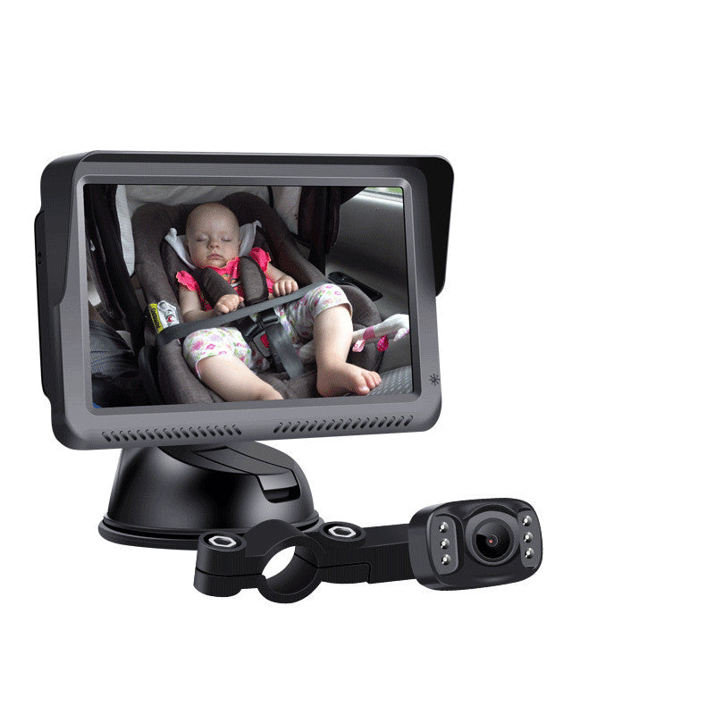 Flag Village Auto Tools In-car Baby Monitoring 5-inch AHD High-definition Car Monitor Infrared Camera