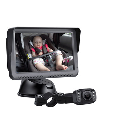 Flag Village Auto Tools In-car Baby Monitoring 5-inch AHD High-definition Car Monitor Infrared Camera