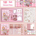 Flag Village Journal Book Set Gift Box Girl Heart Cute Gift Bag