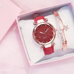 Flag Village Ladies Bracelet Electronic Watch Gift Box Set