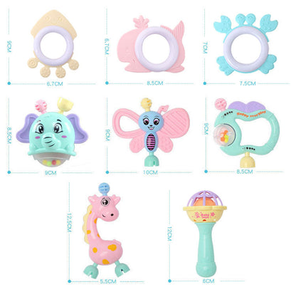 Flag Village Baby Educational Toys 6-12 Months Gift Box Handbell Plastic Set