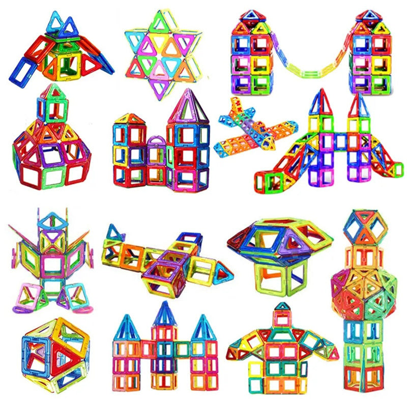 Flag Village Magnetic Building Blocks DIY Magnets Toys For Kids Designer Construction Set Gifts For Children Toys