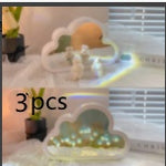 Flag Village Tulip Night Lamp DIY Material Cloud Tulips Night Lamp Decorative Mirrors Photo Frame LED Table Lights Korean Creative Desk Bedroom Handmade Birthday Gifts