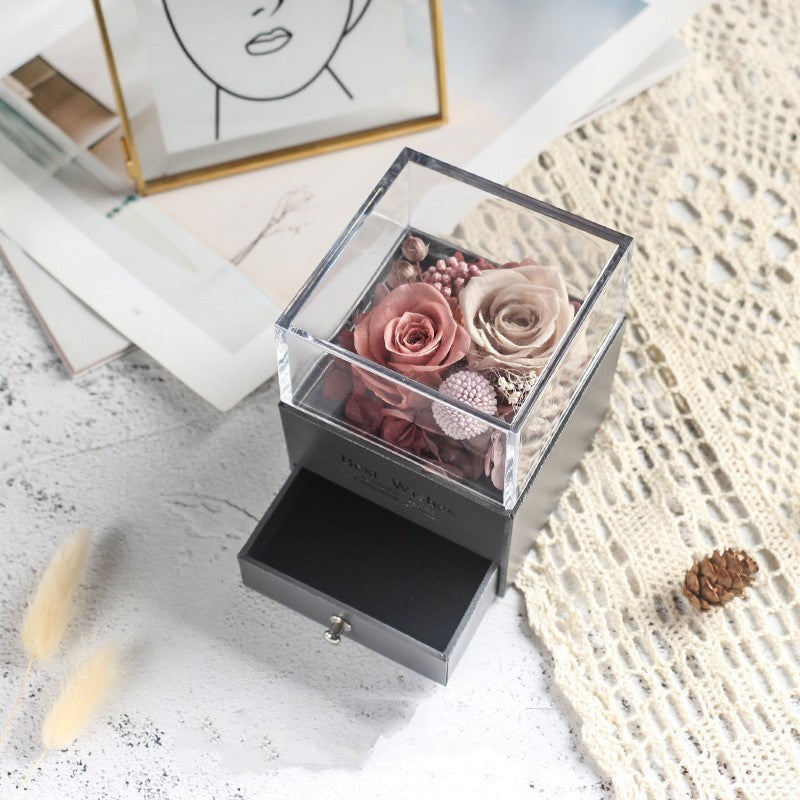Flag Village Eve Valentine's Day Eternal Flowers Gift Box Ornaments