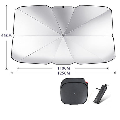 Flag Village Auto Tools Foldable Car Windshield Sun Shade Umbrella UV Protection Heat Insulation Parasol Auto Front Window Cover Interior Protector Summer Gadgets