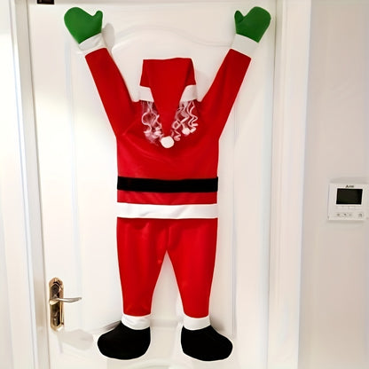Flag Village Santa Claus Climbing Wall Decor Clothes Christmas Funny Pendant Ornaments Hanging Ornaments Gifts