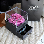 Flag Village Eternal Flower Rose Jewelry Box for Birthday Presents Valentines Day Wedding Gift