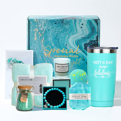 Flag Village Bath Salts Aromatherapy Candle Gift Box Suit