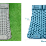 Flag Village Outdoor Camping Travel Portable Inflatable Cushion Built-in Foot Inflatable