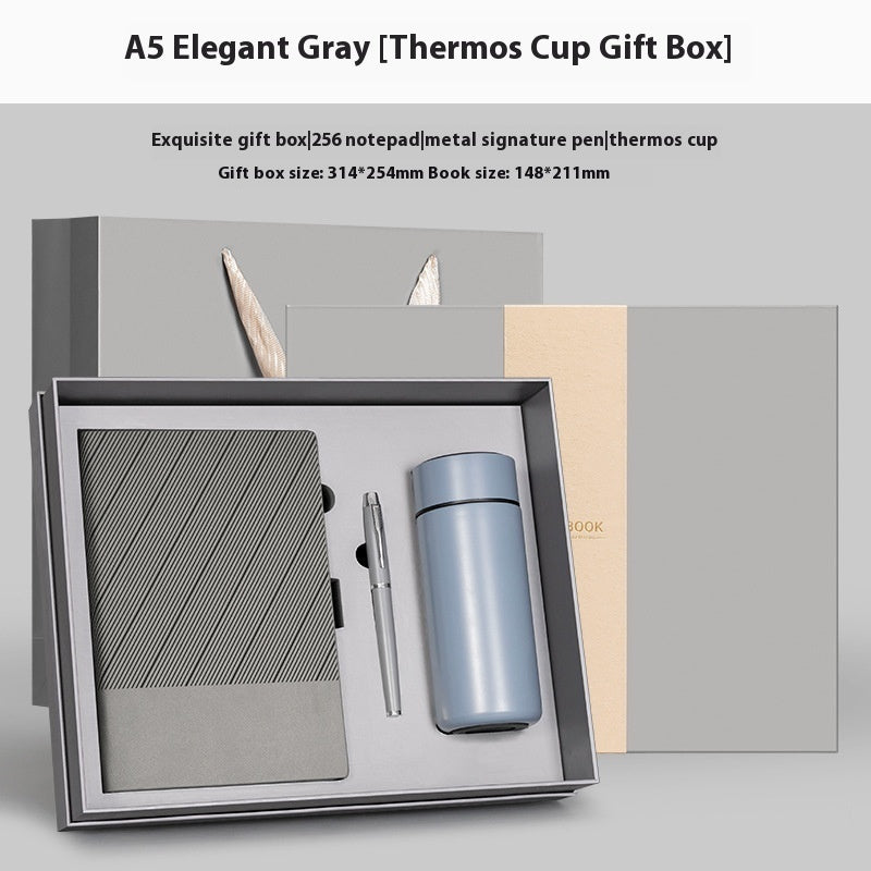 Flag Village Notebook Gift Box Vacuum Cup Set Business Gift Company Activity High-end Practical Gift
